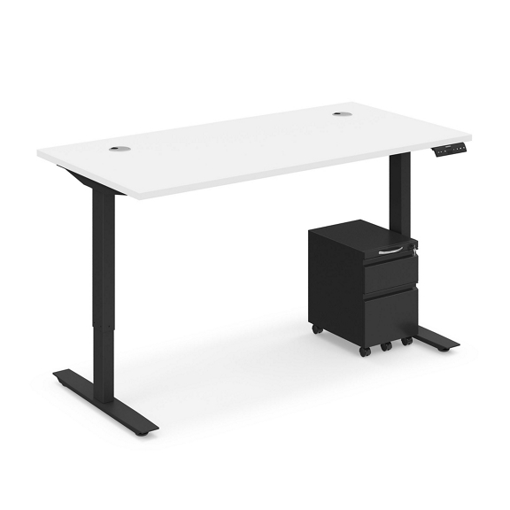 ErgoDesk Height Adjustable Standing Desk with Pedestal - 60