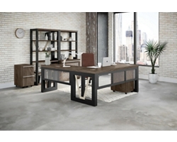 District Height-Adjustable L-Shaped Desk Set