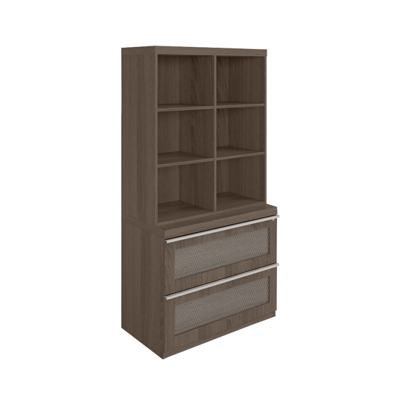 District Cube Shelving and Lateral File Set - 36"W x 21"D x 72"H