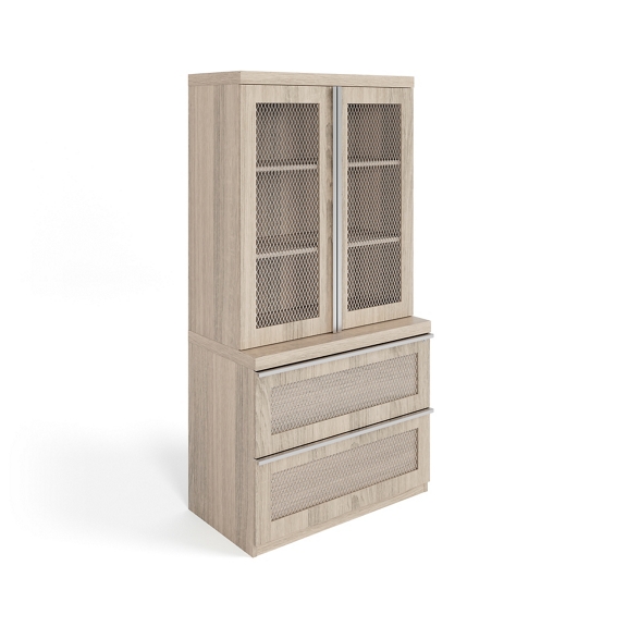 District Storage Cabinet and Lateral File Set - 36"W x 21"D x 72"H
