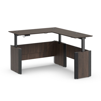 Allure Height Adjustable Reversible L-Desk - 66