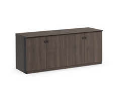 Allure 72"W x 29.5"H Low Wall Storage Cabinet with Wood Doors