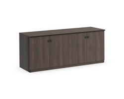 Allure 72"W x 29.5"H Low Wall Storage Cabinet with Wood Doors