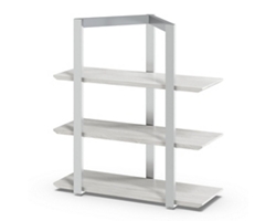 Allure 39"H Three-Shelf Storage Bookcase