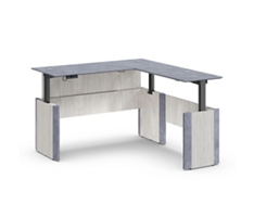 Allure Height Adjustable Reversible L-Desk - 72"W x 78"D