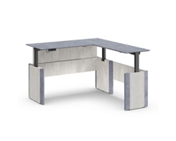 Allure Height Adjustable Reversible L-Desk - 72"W x 78"D