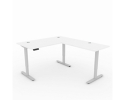 Upward Adjustable Height L-Shaped Desk - 60"Wx78"D