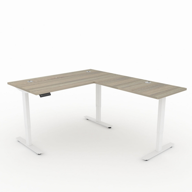 Upward Reversible Height Adjustable L-Shaped Standing Desk - 60