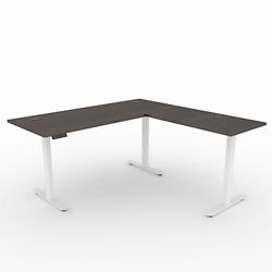 Upward Adjustable Height L-Shaped Desk - 72"Wx78"D
