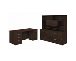 Office 500 Executive Desk w/ Storage Wall Set