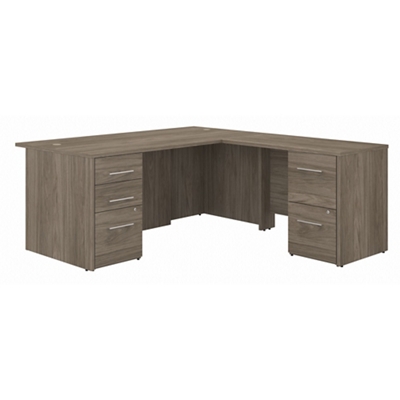 Office 500 Executive L-Shaped Desk with Pedestals