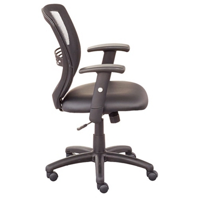 Network Mesh Back Faux Leather Seat Task Chair