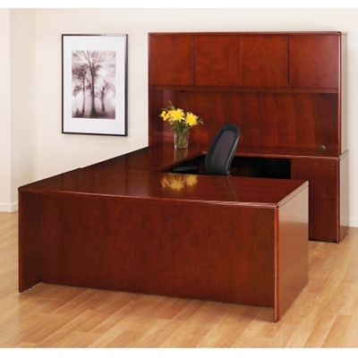 U-Desk with Bow Top and Hutch