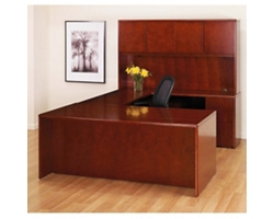 U-Desk with Bow Top and Hutch