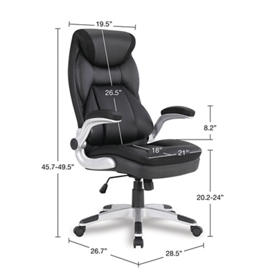 【KGA⭐︎】 ECH Series Bonded Leather Flip-Arm Office Chair