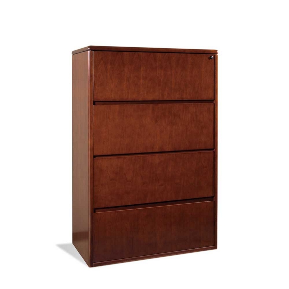 Office Star SON 109 37 Sonoma Four Drawer Lateral File in Dark Cherry