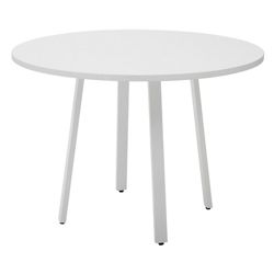 Laminate Round Conference Table with Metal Legs - 42"DIA