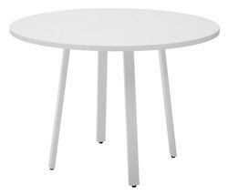 Laminate Round Conference Table with Metal Legs - 42"DIA