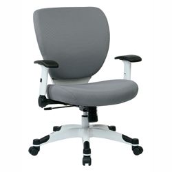 Space Fabric Ergonomic Computer Chair with White Frame