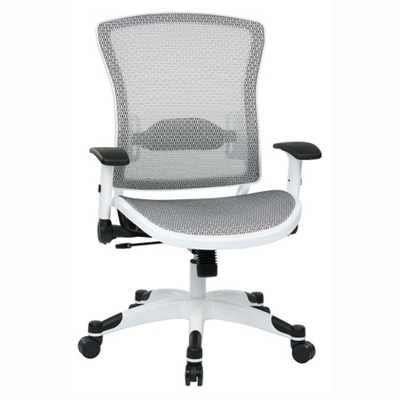 White Frame Mesh Ergonomic Computer Chair
