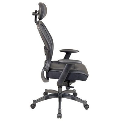 Space 27 Series Mesh Back Space Office Chair with Leather Seat and