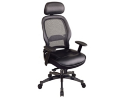 Space Office Chair with Leather Seat and Headrest