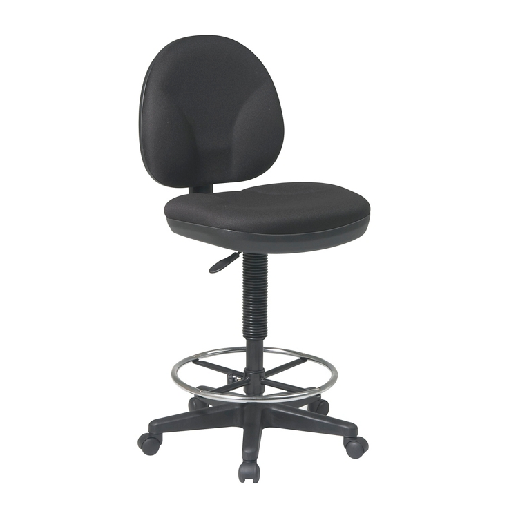 Work Smart DC Series WorkSmart Armless Drafting Stool with Foot-rest
