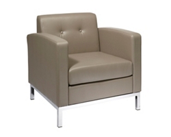 Wall Street Modern Faux Leather Guest Chair