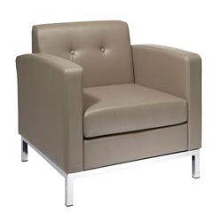 Wall Street Modern Faux Leather Guest Chair