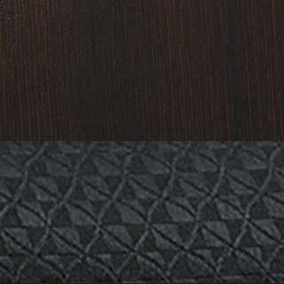 Espresso Frame and Black Fabric