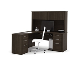Embassy Reversible L-Shaped Desk with Hutch