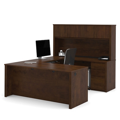 U Shaped Desk With Hutch By Bestar Office Furniture Nbf Com