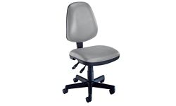 Armless Mobile Task Chair in Vinyl Upholstery