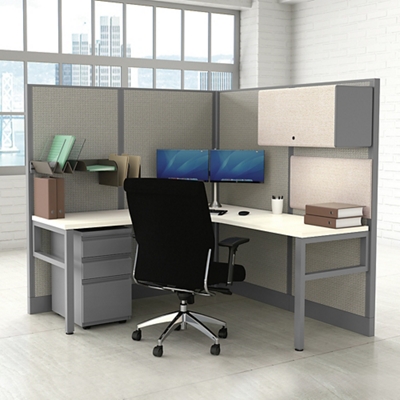 Corben L-Shaped Desk Corner Cubicle - 68"W x 68"D