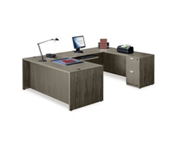 Contemporary Laminate U-Shaped Desk - 71"