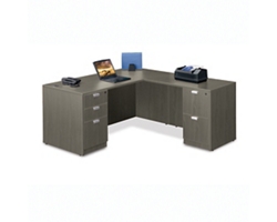 Contemporary Laminate L-Shaped Desk - 66"W x 78D"