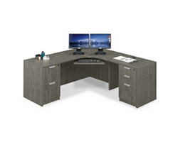 Contemporary Corner L-Shaped Desk - 71"W x 71"D