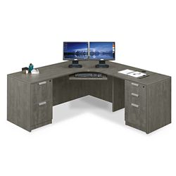 Contemporary Corner L-Shaped Desk - 71"W x 71"D