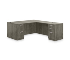 Contemporary Laminate L-Shaped Desk - 71"W x 84"D
