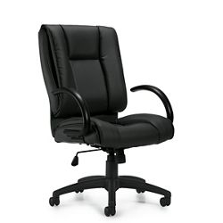 Contemporary Square Back Bonded Leather Executive Chair