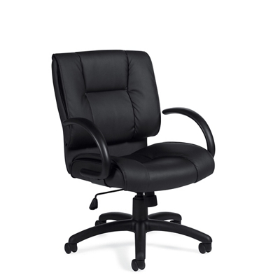Contemporary Square Back Bonded Leather Manager Chair