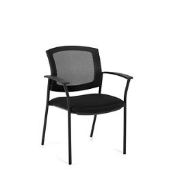 Contemporary Mesh Back Guest Chair with Arms