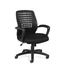 Contemporary Mesh Back Fabric Seat Task Chair