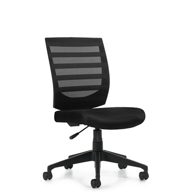 Impact Mesh Office Chair with Pocket Sprung Leather Seat