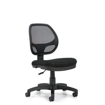 Contemporary Armless Mesh Back Task Chair