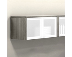 Contemporary Wall-Mounted Cabinet with Silver Doors - 36"W