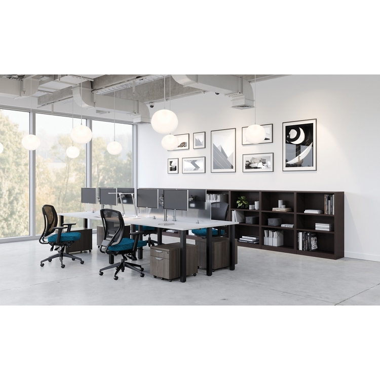 Contemporary 4-Person Workstation - 96