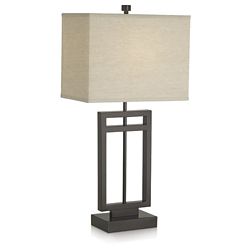Rectangular Cutout Base Table Lamp