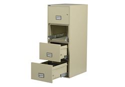 Fireproof Four Drawer Vertical File - 16.875"W x 31"D