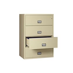Fireproof Four Drawer Lateral File - 38.75"W x 23.5"D